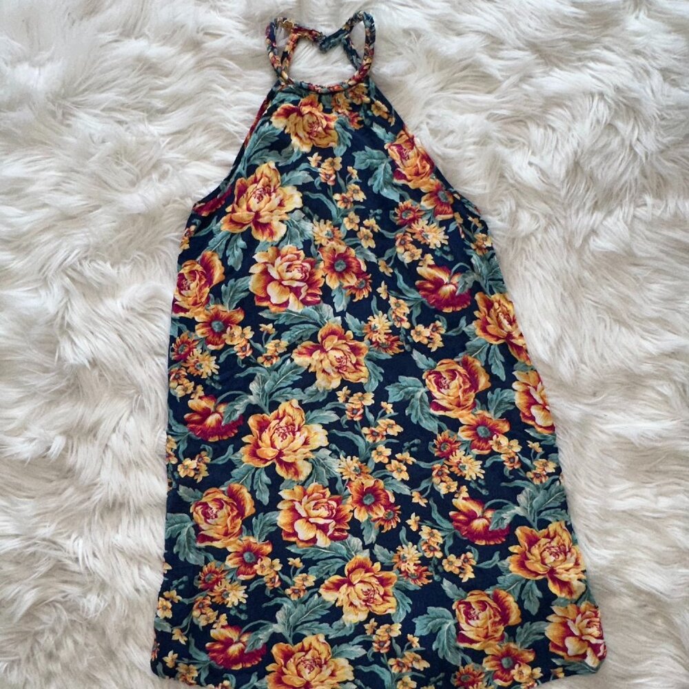 American Eagle Floral Halter Dress